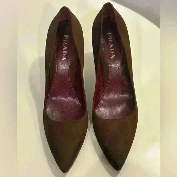 Distressed Suede Prada Pumps - Picture 1 of 11